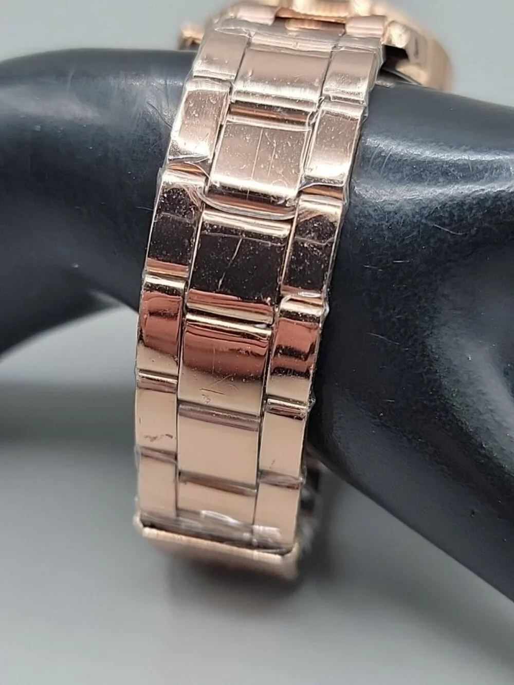Geneva Ladies Boyfriend Watch Chic Rose Gold Tone 7.5